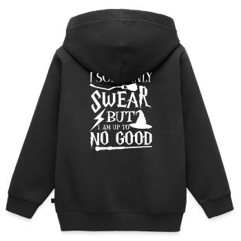 I solemnly swear but i am up to no good - Sweat Premium à capuche zippé enfant bio - noir - Dos - AI Model Kid Male (0cm)