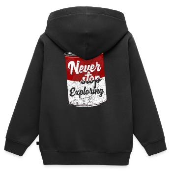 Dose Vintage - Kinder Premium Organic Zip Hoodie - Schwarz - Hinten - AI Model Kid Male (0cm)