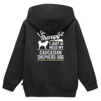 Caucasian Shepherd Dog Owner Cool Dog Gift Idea - Kids Premium Organic Zip-up Hoodie - black - Back - AI Model Kid Male (0cm)