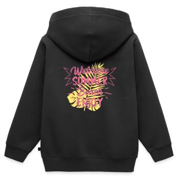 Welcome Summer Beach Gift Shirt - Kids Premium Organic Zip-up Hoodie - black - Back - AI Model Kid Male (0cm)