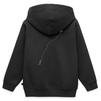 montée - Sweat Premium à capuche zippé enfant bio - noir - Dos - AI Model Kid Male (0cm)