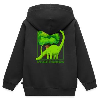 Dinosaur Brachiosaurus - Kids Premium Organic Zip-up Hoodie - black - Back - AI Model Kid Male (0cm)