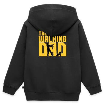 Walking Dad Vater Vatertag Papa Dad Daddy Väter - Kinder Premium Organic Zip Hoodie - Schwarz - Hinten - AI Model Kid Male (0cm)