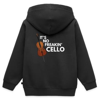 Cello - Kinder Premium Organic Zip Hoodie - Schwarz - Hinten - AI Model Kid Male (0cm)
