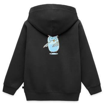 Floss Dance Move Eule - Kinder Premium Organic Zip Hoodie - Schwarz - Hinten - AI Model Kid Male (0cm)