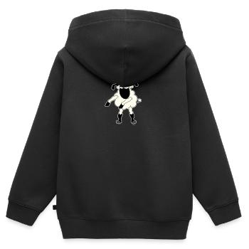 Floss Dance Move Schafe - Kinder Premium Organic Zip Hoodie - Schwarz - Hinten - AI Model Kid Male (0cm)