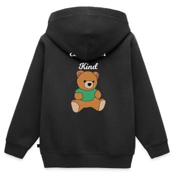 teddy bear - Kids Premium Organic Zip-up Hoodie - black - Back - AI Model Kid Male (0cm)