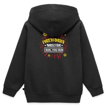 Fireworks fireworks pyrotechnics Girandole bang - Kids Premium Organic Zip-up Hoodie - black - Back - AI Model Kid Male (0cm)