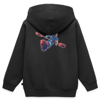 Kajakfahrer / Wildwasser - Kinder Premium Organic Zip Hoodie - Schwarz - Hinten - AI Model Kid Male (0cm)