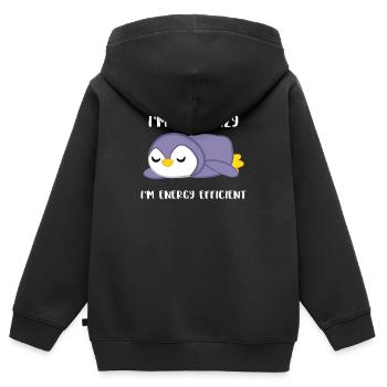 Pinguin - Pinguine - Pinguinmotiv - Faulenzer - Kinder Premium Organic Zip Hoodie - Schwarz - Hinten - AI Model Kid Male (0cm)