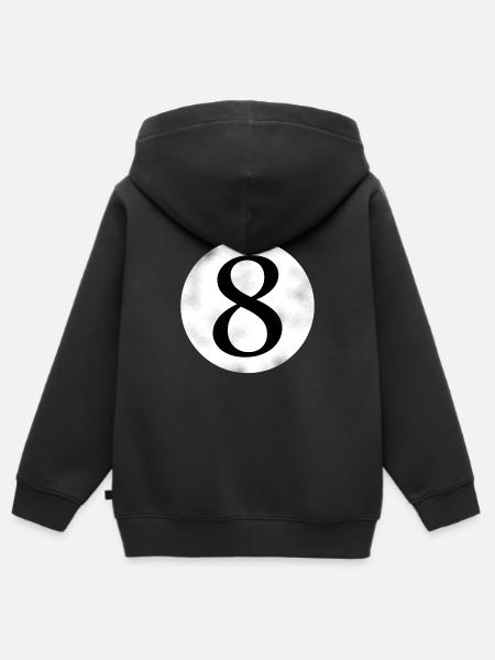 Billiard 8 - Kinder Premium Organic Zip Hoodie - Schwarz