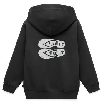 Summer Time Summer Vacances Flip Flop - Sweat Premium à capuche zippé enfant bio - noir - Dos - AI Model Kid Male (0cm)