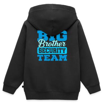 Équipe de sécurité de Big Brother - Sweat Premium à capuche zippé enfant bio - noir - Dos - AI Model Kid Male (0cm)