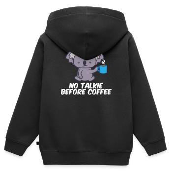 Koala - Koalas - T-shirt Koala - Café - Sweat Premium à capuche zippé enfant bio - noir - Dos - AI Model Kid Male (0cm)