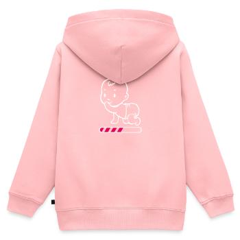 Grossesse - Sweat Premium à capuche zippé enfant bio - rose - Dos - AI Model Kid Female (0cm)