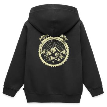 Mountainbike Fahrrad Downhill Dreck Gelände - Kinder Premium Organic Zip Hoodie - Schwarz - Hinten - AI Model Kid Male (0cm)