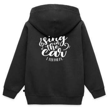 Sänger Sängerin Singen Band Musik Gesang Geschenk - Kinder Premium Organic Zip Hoodie - Schwarz - Hinten - AI Model Kid Male (0cm)