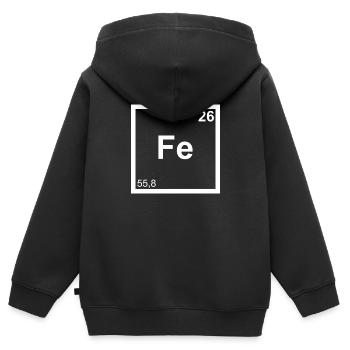 Eisen Iron Periodensystem Triathlete Iron Man Tee - Kinder Premium Organic Zip Hoodie - Schwarz - Hinten - AI Model Kid Male (0cm)