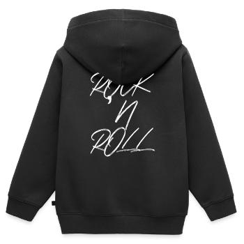 ROCK ET ROLL - Sweat Premium à capuche zippé enfant bio - noir - Dos - AI Model Kid Male (0cm)