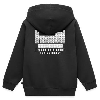 I Wear This Shirt Periodically Periodic Table Tea - Kids Premium Organic Zip-up Hoodie - black - Back - AI Model Kid Male (0cm)