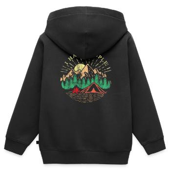 Je déteste les gens - Je déteste les gens - Sweat Premium à capuche zippé enfant bio - noir - Dos - AI Model Kid Male (0cm)