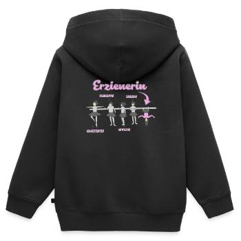 Erzieherin Traumjob - Kinder Premium Organic Zip Hoodie - Schwarz - Hinten - AI Model Kid Male (0cm)