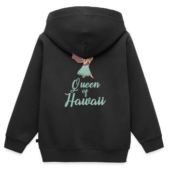 Königin von Hawaii - Kinder Premium Organic Zip Hoodie - Schwarz - Hinten - AI Model Kid Male (0cm)