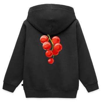 Currant berry fruits fruit - Kids Premium Organic Zip-up Hoodie - black - Back - AI Model Kid Male (0cm)