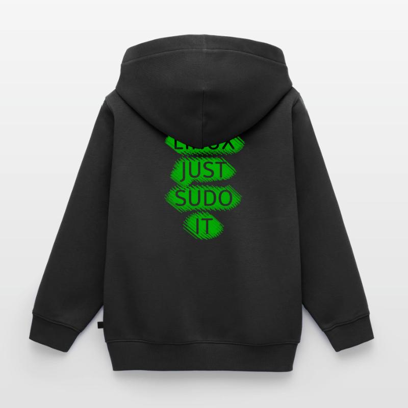 Linux Ubuntu SUDO Kids Premium Organic Zip-up Hoodie