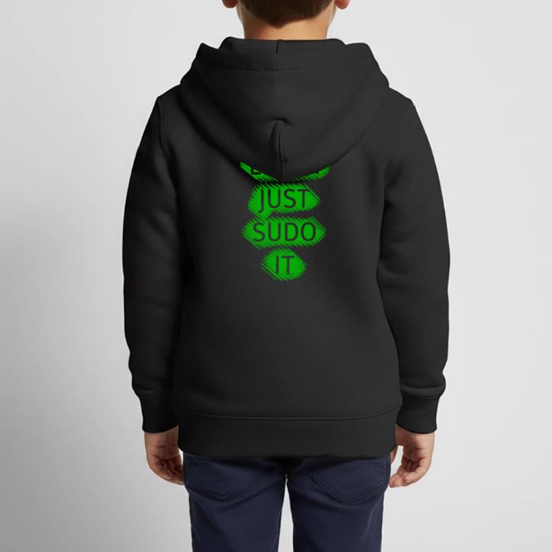 Linux Ubuntu SUDO Kids Premium Organic Zip-up Hoodie