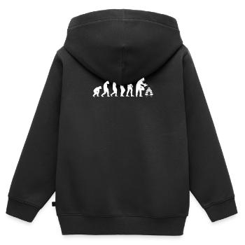 Imker - Kinder Premium Organic Zip Hoodie - Schwarz - Hinten - AI Model Kid Male (0cm)