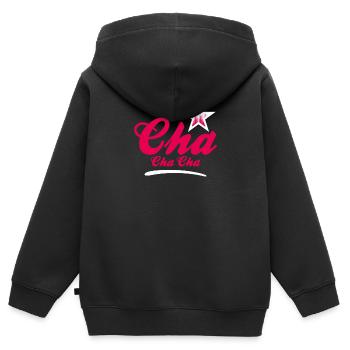 Cha Cha Cha Dance - Latino Tanz Geschenk T-Shirt - Kinder Premium Organic Zip Hoodie - Schwarz - Hinten - AI Model Kid Male (0cm)