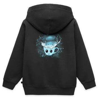 Milchstraße Milch Tasse Universum - Kinder Premium Organic Zip Hoodie - Schwarz - Hinten - AI Model Kid Male (0cm)