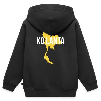 Ko Lanta Thailand Koh Lanta Souvenir - Kinder Premium Organic Zip Hoodie - Schwarz - Hinten - AI Model Kid Male (0cm)