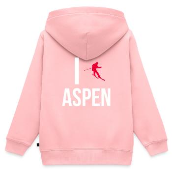 Skilehrer Aspen Sprachschule Colorado Au pair - Kinder Premium Organic Zip Hoodie - Rosa - Hinten - AI Model Kid Female (0cm)
