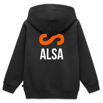 Salsa Salsatänzerin Salsatänzer was anziehen - Kinder Premium Organic Zip Hoodie - Schwarz - Hinten - AI Model Kid Male (0cm)