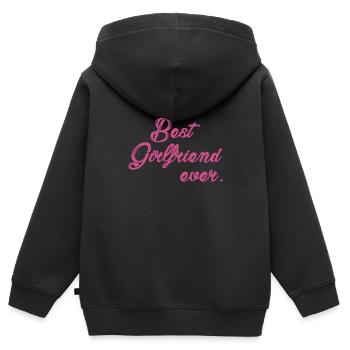 Beste Freundin Liebe Beziehung Paar Geschenk - Kinder Premium Organic Zip Hoodie - Schwarz - Hinten - AI Model Kid Male (0cm)
