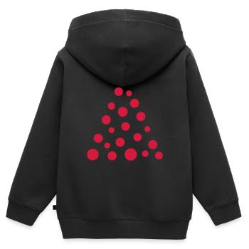 Weihnachtsbaum - Kinder Premium Organic Zip Hoodie - Schwarz - Hinten - AI Model Kid Male (0cm)