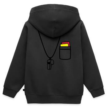 Arbitre - Sweat Premium à capuche zippé enfant bio - noir - Dos - AI Model Kid Male (0cm)