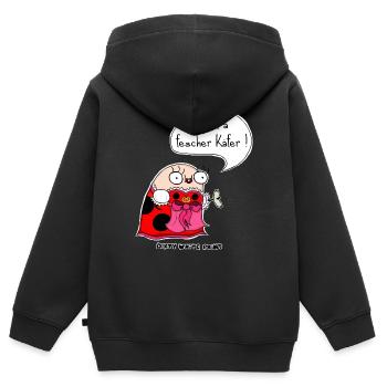 Marvin MP - Kinder Premium Organic Zip Hoodie - Schwarz - Hinten - AI Model Kid Male (0cm)