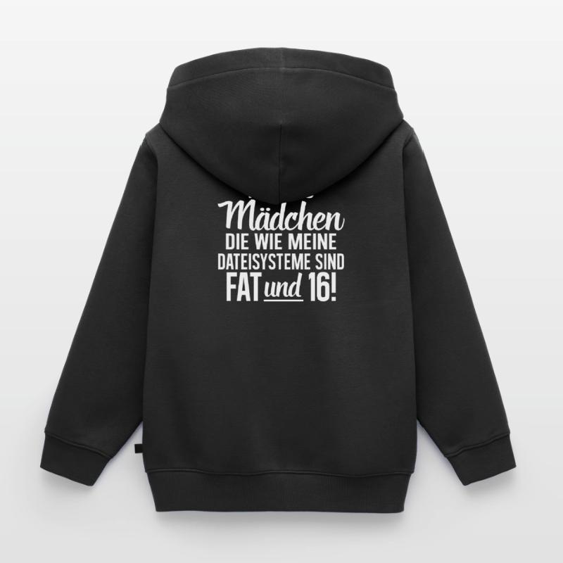 Informatiker, IT, Softwareentwickler, Nerd, Admin Kinder Premium Organic Zip Hoodie
