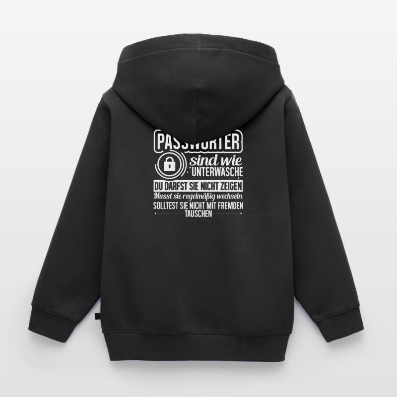 Informatiker, IT, Softwareentwickler, Nerd, Admin Kinder Premium Organic Zip Hoodie