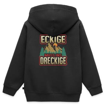 Offroad Geländewagen 4x4 Allrad - Kinder Premium Organic Zip Hoodie - Schwarz - Hinten - AI Model Kid Male (0cm)