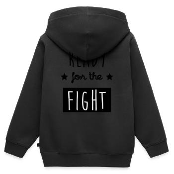 Boxen / Boxer / Boxing / Fight / Ali - Kinder Premium Organic Zip Hoodie - Schwarz - Hinten - AI Model Kid Male (0cm)