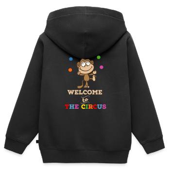 Cirque - Sweat Premium à capuche zippé enfant bio - noir - Dos - AI Model Kid Male (0cm)