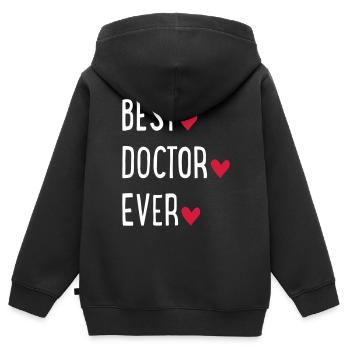 Arzt - Kinder Premium Organic Zip Hoodie - Schwarz - Hinten - AI Model Kid Male (0cm)