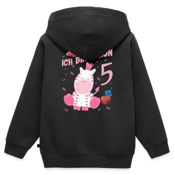 Geburtstagsshirt - 5 Jahre Geburtstag Geschenk - Kinder Premium Organic Zip Hoodie - Schwarz - Hinten - AI Model Kid Male (0cm)