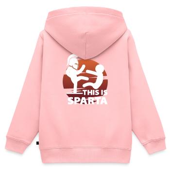 Sparta THIS IS SPARTA - Kids Premium Organic Zip-up Hoodie - rose - Back - AI Model Kid Female (0cm)