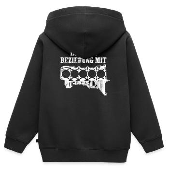 5 cylinder five cylinder 2.5TFSI Turbo - Kids Premium Organic Zip-up Hoodie - black - Back - AI Model Kid Male (0cm)