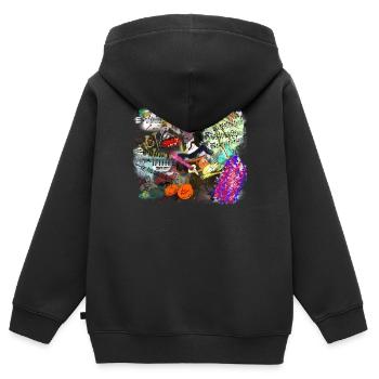 Gustav Mahler dirigiert an der Wiener Staatsoper - Kinder Premium Organic Zip Hoodie - Schwarz - Hinten - AI Model Kid Male (0cm)